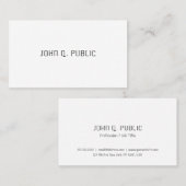 Carte De Visite Élégant minimaliste moderne Simple Modèle tendance (Devant / Derrière)