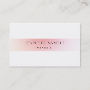Carte De Visite Élégant Minimaliste Moderne Simple Rose Profession