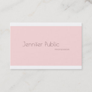 Carte De Visite Élégant minimaliste moderne tendance sobre rose cl