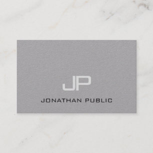 Carte De Visite Élégant minimaliste Monogram Plain Luxe tendance
