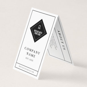 Carte De Visite Élégant minimaliste noir noir noir ton logo hang
