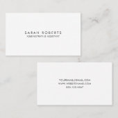 Carte De Visite Élégant minimaliste professionnel (Devant / Derrière)
