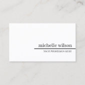 Carte De Visite Élégant minimaliste professionnel (Devant)