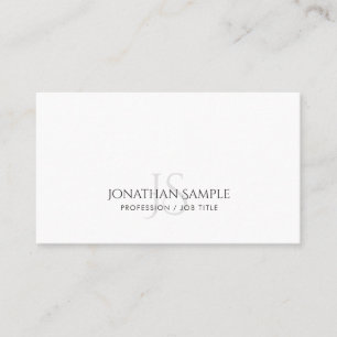 Carte De Visite Élégant minimaliste tendance Monogramme simple mod
