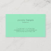 Carte De Visite Elégant Mint Green White Dots Modèle moderne (Dos)