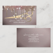 Carte De Visite Elégant miroir maquillage cheveux rose rousse gout (Devant / Derrière)