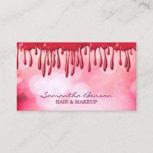 Carte De Visite Elégant miroir maquillage cheveux rose rousse gout