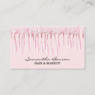 Carte De Visite Elégant miroir maquillage cheveux rose rousse gout