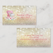 Carte De Visite Élégant Mixer Flowers Bokeh Bakery (Devant / Derrière)