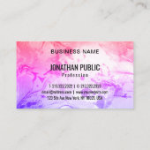 Carte De Visite Elégant Modèle bleu vert pourpre jaune tendance (Dos)