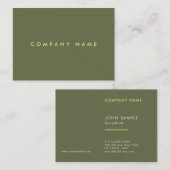 Carte De Visite Elégant Modèle couleur tendance professionnel luxe (Devant / Derrière)