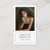 Carte De Visite Elégant modèle d'actrice photo professionnelle (Devant)