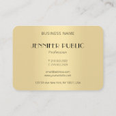 Carte De Visite Élégant Modèle de Monogramme d'or noir moderne (Dos)