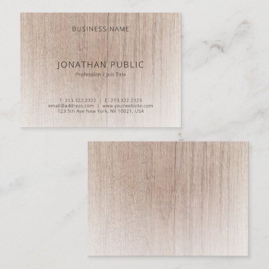 Carte De Visite Élégant Modèle design moderne propre (Devant / Derrière)