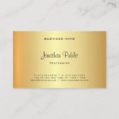 Carte De Visite Élégant Modèle d'or Faux Monogramme manuscrit (Dos)