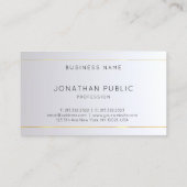 Carte De Visite Élégant Modèle élégant Monogram Gold Silver (Dos)