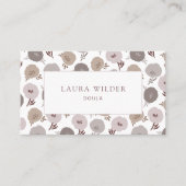 Carte De Visite Élégant modèle floral moderne Doula (Devant)