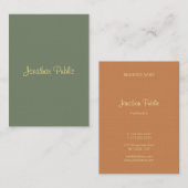 Carte De Visite Élégant Modèle moderne écriture manuscrite Nom du (Devant / Derrière)