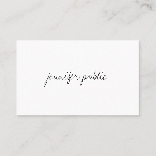 Carte De Visite Élégant Modèle moderne écriture manuscrite Script  (Devant)