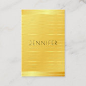 Carte De Visite Elégant Modèle moderne Gold Look Premium épais (Devant)