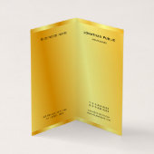 Carte De Visite Elégant Modèle Monogramme moderne Gold Look (Intérieur)