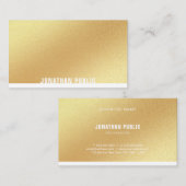 Carte De Visite Elégant Modèle Or Professionnel Moderne tendance (Devant / Derrière)