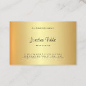 Carte De Visite Élégant Modèle or tendance Monogramme manuscrit (Dos)