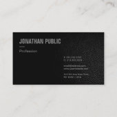 Carte De Visite Elégant Modèle professionnel cuir noir look (Dos)