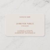 Carte De Visite Élégant Modèle professionnel des couleurs tendance (Dos)