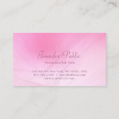 Carte De Visite Élégant Modèle rose tendance manuscrit (Dos)