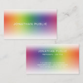 Carte De Visite Élégant Modèle simple élégant et moderne (Devant / Derrière)