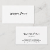 Carte De Visite Élégant Modèle simple manuscrit Script moderne (Devant / Derrière)