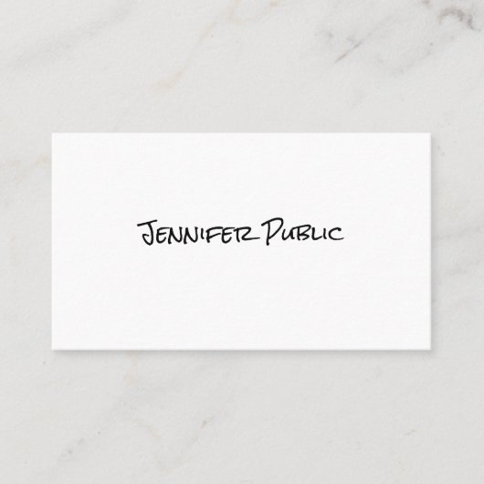 Carte De Visite Élégant Modèle simple manuscrit Script moderne (Devant)