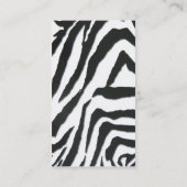 Carte De Visite Elégant modèle Zebra (Dos)