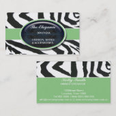 Carte De Visite Elégant modèle Zebra (Devant / Derrière)