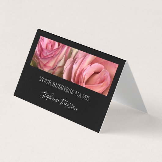 Carte De Visite Elegant Modern Black Photo Template Professional  (Devant)