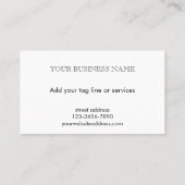 Carte De Visite Elegant Modern Blush Pink Custom Photo Template  (Dos)