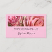 Carte De Visite Elegant Modern Blush Pink Custom Photo Template  (Devant)