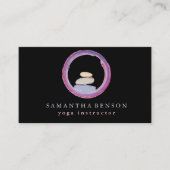 Carte De Visite Elegant Modern Chakras Zen Stones and Enso circle  (Devant)