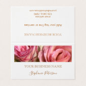 Carte De Visite Elegant Modern Copper Custom Photo Template  (Extérieur déplié)