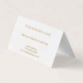 Carte De Visite Elegant Modern Copper Custom Photo Template  (Dos)