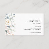 Carte De Visite Elegant Modern Floral (Dos)