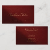 Carte De Visite Elegant Modern Handwritten Script Template Custom (Devant / Derrière)