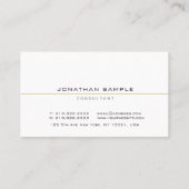 Carte De Visite Elegant Modern Minimalist Create Your Own (Dos)