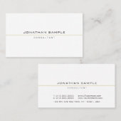 Carte De Visite Elegant Modern Minimalist Create Your Own (Devant / Derrière)