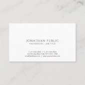 Carte De Visite Elegant Modern Minimalist Create Your Own (Dos)