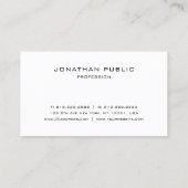 Carte De Visite Elegant Modern Minimalist Template Black and White (Dos)