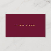 Carte De Visite Elegant Modern Minimalist Template Gold Text (Devant)