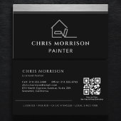 Carte De Visite Elegant Modern Painter Professional QR Code