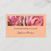 Carte De Visite Elegant Modern Peach Custom Photo Template  (Devant)